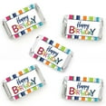 thumbnail image 1 of Big Dot of Happiness Cheerful Happy Birthday - Mini Candy Bar Wrapper Stickers - Colorful Birthday Party Small Favors - 40 Count, 1 of 6