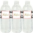 thumbnail image 1 of Big Dot of Happiness Chic 13th Birthday - Pink, Black and Gold - Birthday Party Water Bottle Sticker Labels - Set of 20, 1 of 5