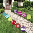 thumbnail image 1 of Big Dot of Happiness Colorful Ornaments Lawn Decorations - Outdoor Holiday and Christmas Yard Decorations - 10 Piece, 1 of 8