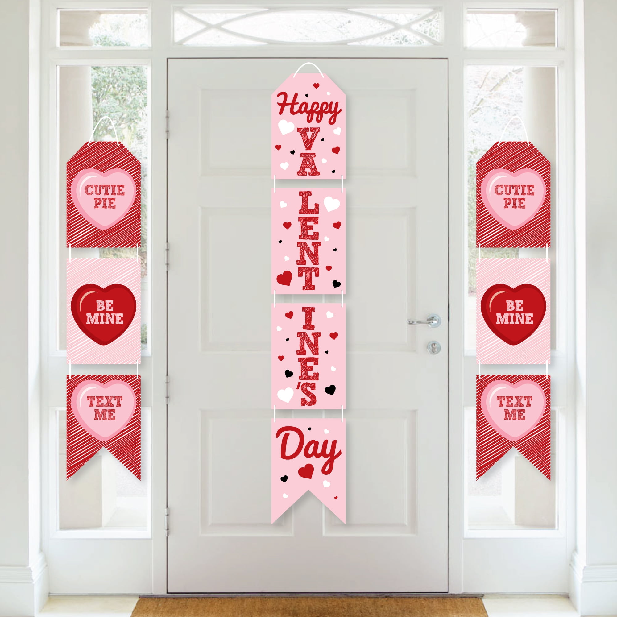 Big Dot Of Happiness Conversation Hearts Hanging Vertical Paper Door Banners Valentine S Day Party Wall Decoration Kit Indoor Decor Com