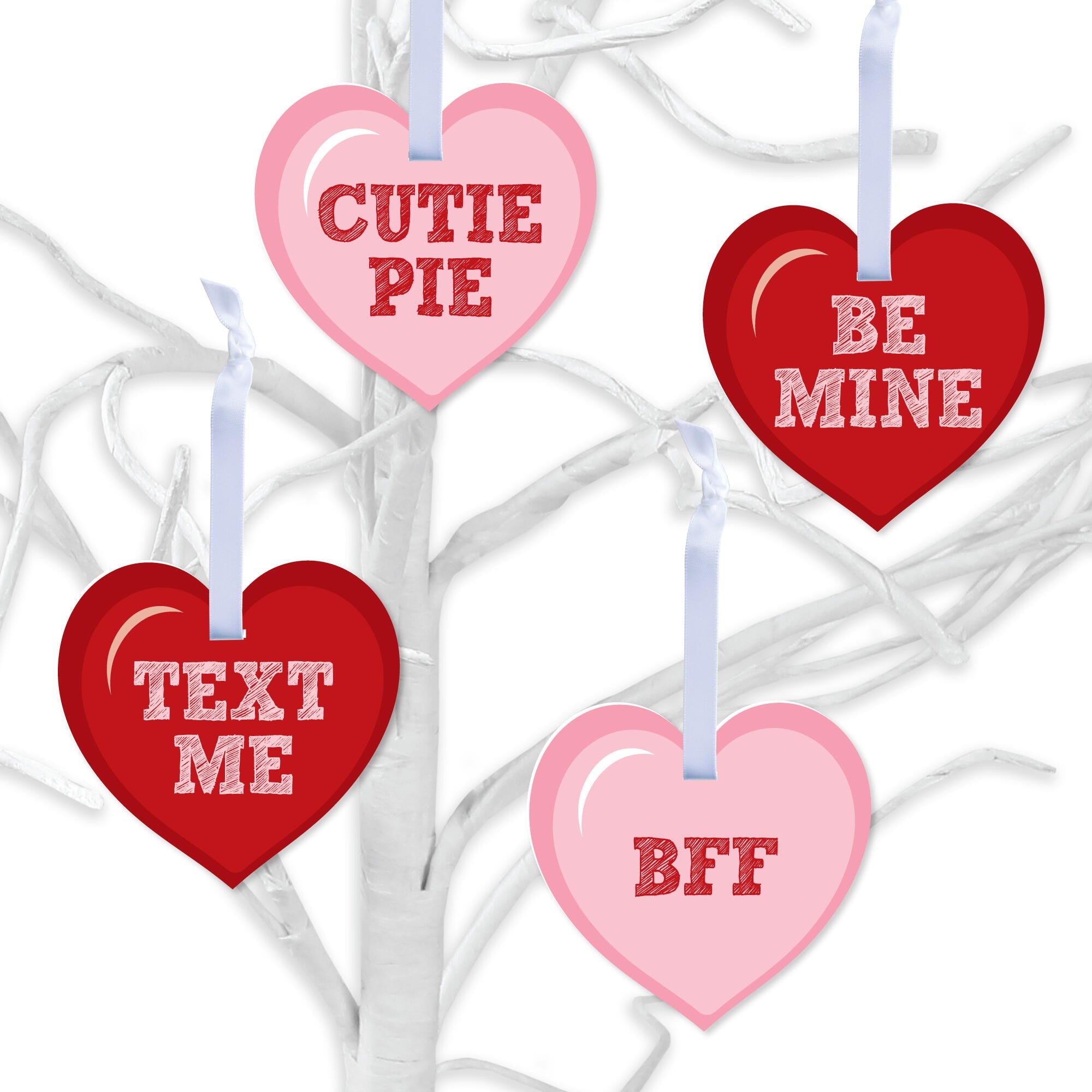 Noveread Galentine's Day Deko-Set – 83 Herz-Ausschnitte & 100 Klebepunkte, Für Pinnwand & Party
