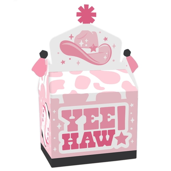 Big Dot of Happiness Dance Party Gift Boxes, 11.50 x 9.00 x 0.75 In, Paper, Pink, 12 Count