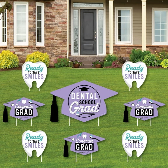 Big Dot of Happiness Dental School Dentistry Outdoor Decorations - Graduation Yard Signs - Set of 8