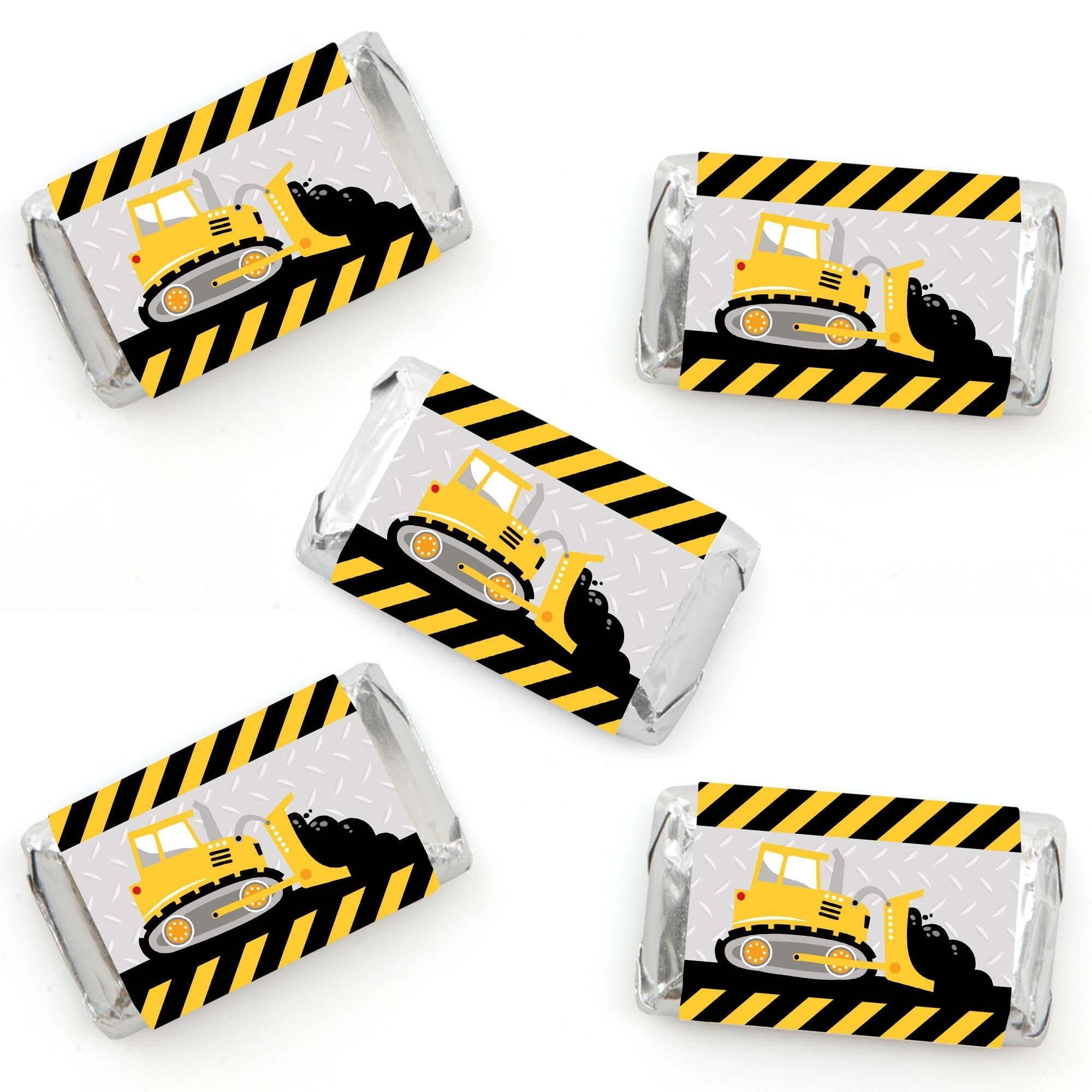 Wrapper Sticker Big Dot of Happiness Dig It - Construction Party Zone - Mini Candy Bar ...