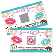 Big Dot of Happiness Donut Worry, Lets Party - Doughnut Party Game Scratch Off Cards - 22 Count