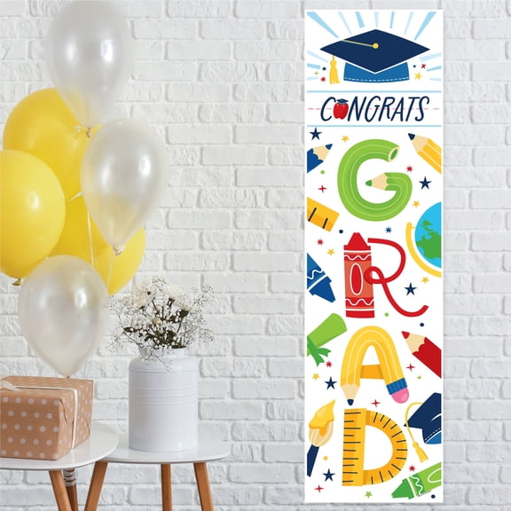 Big Dot of Happiness Kindergarten Graduation Party Door Decoration - Vertical Banner