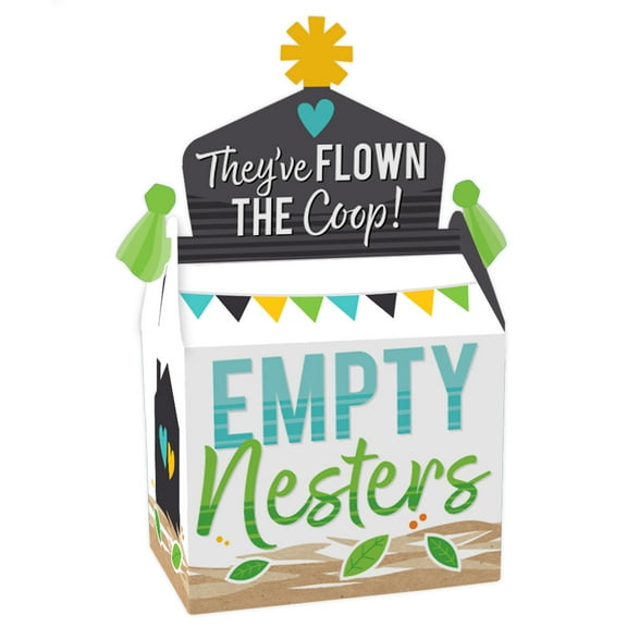 Big Dot of Happiness Empty Nesters - Treat Box Party Favors - Empty Nest Party Goodie Gable Boxes - Set of 12