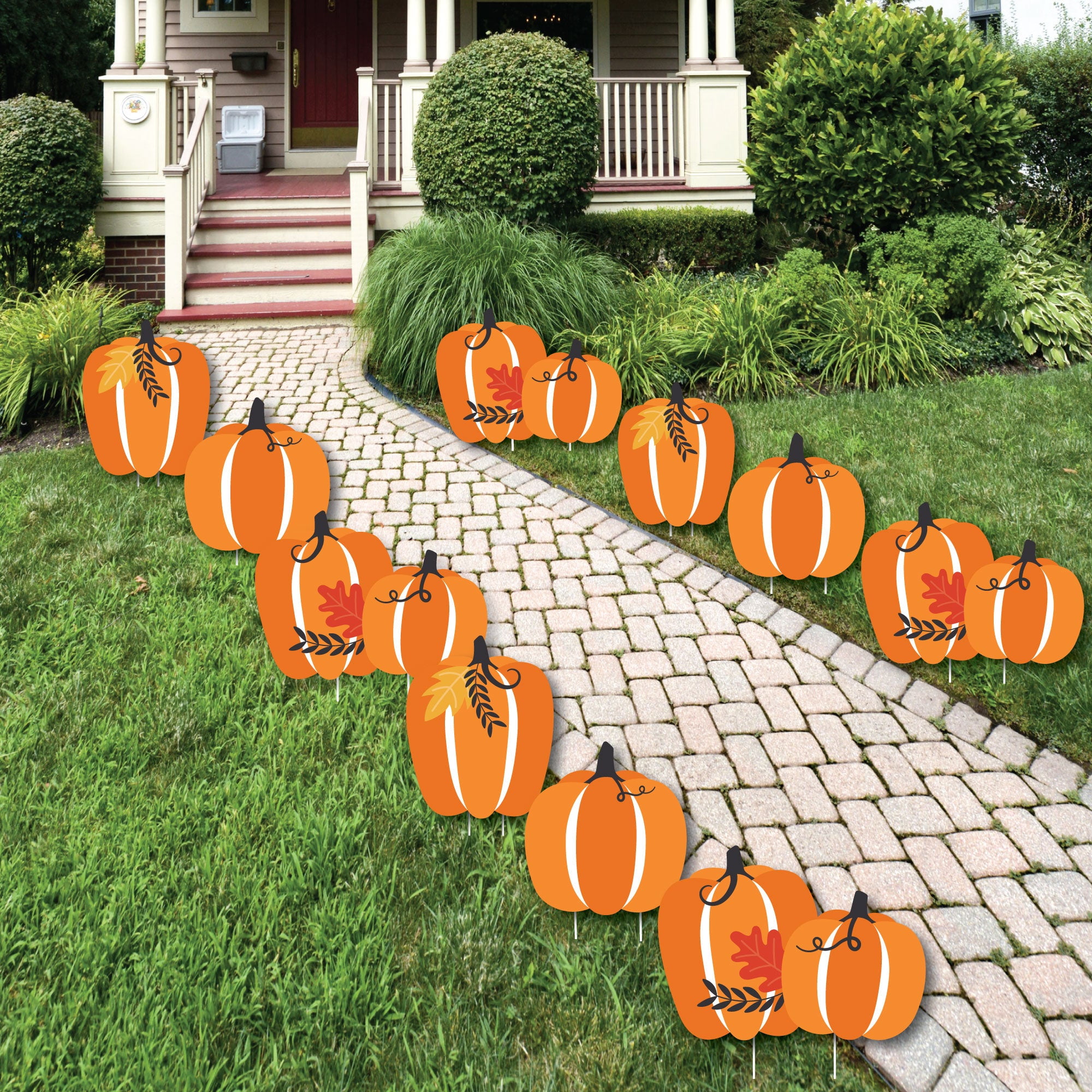 Big Dot of Happiness Fall Pumpkin - Pumpkin Lawn Decorations - Outdoor  Halloween or Thanksgiving Party Yard Decorations - 10 Piece - Walmart.com