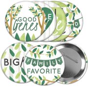 Big Dot of Happiness Family Tree Reunion - 3 inch Family Gathering Party Badge - Pinback Buttons - Set of 8
