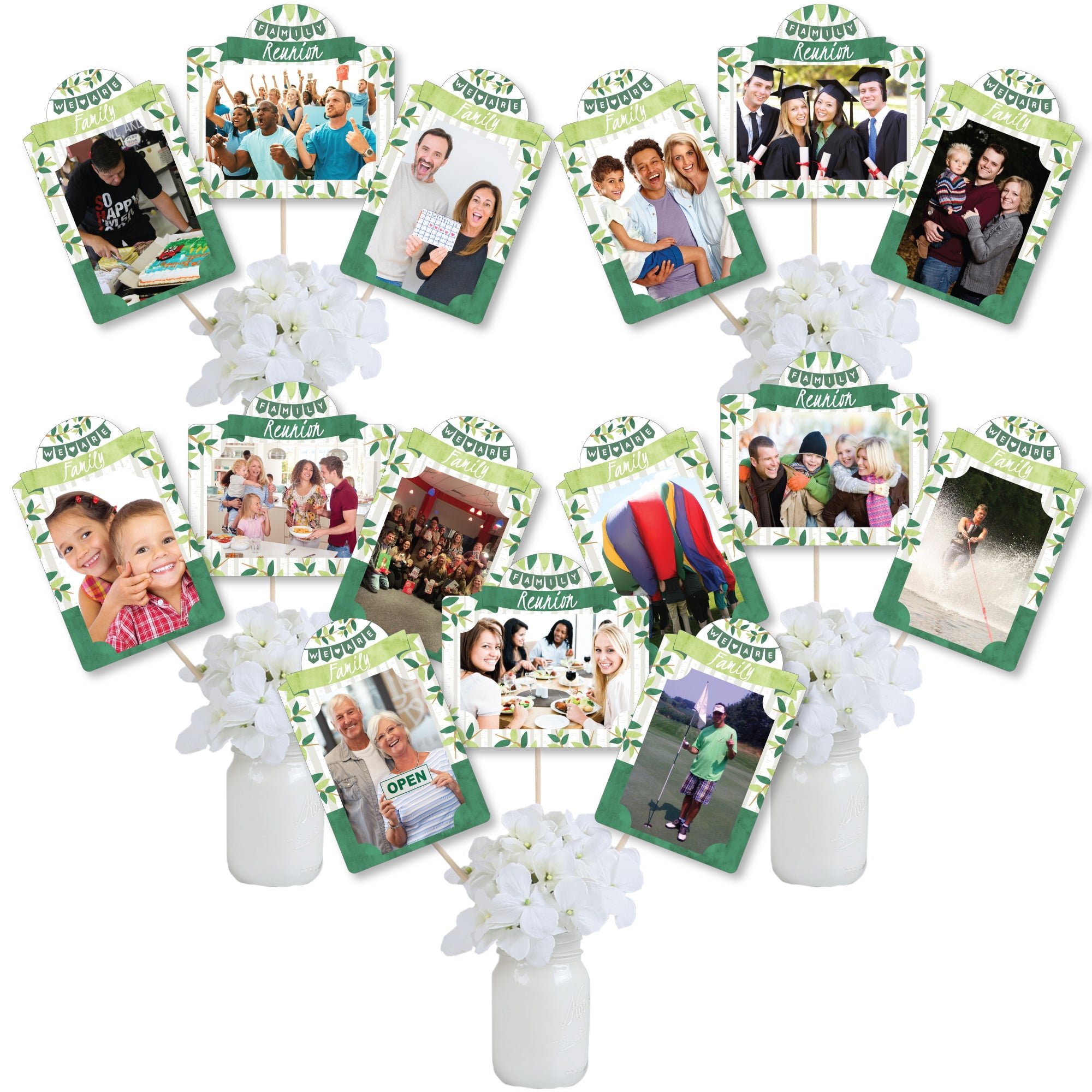 Big Dot Of Happiness Green Graduation Party Centerpieces - 4x6