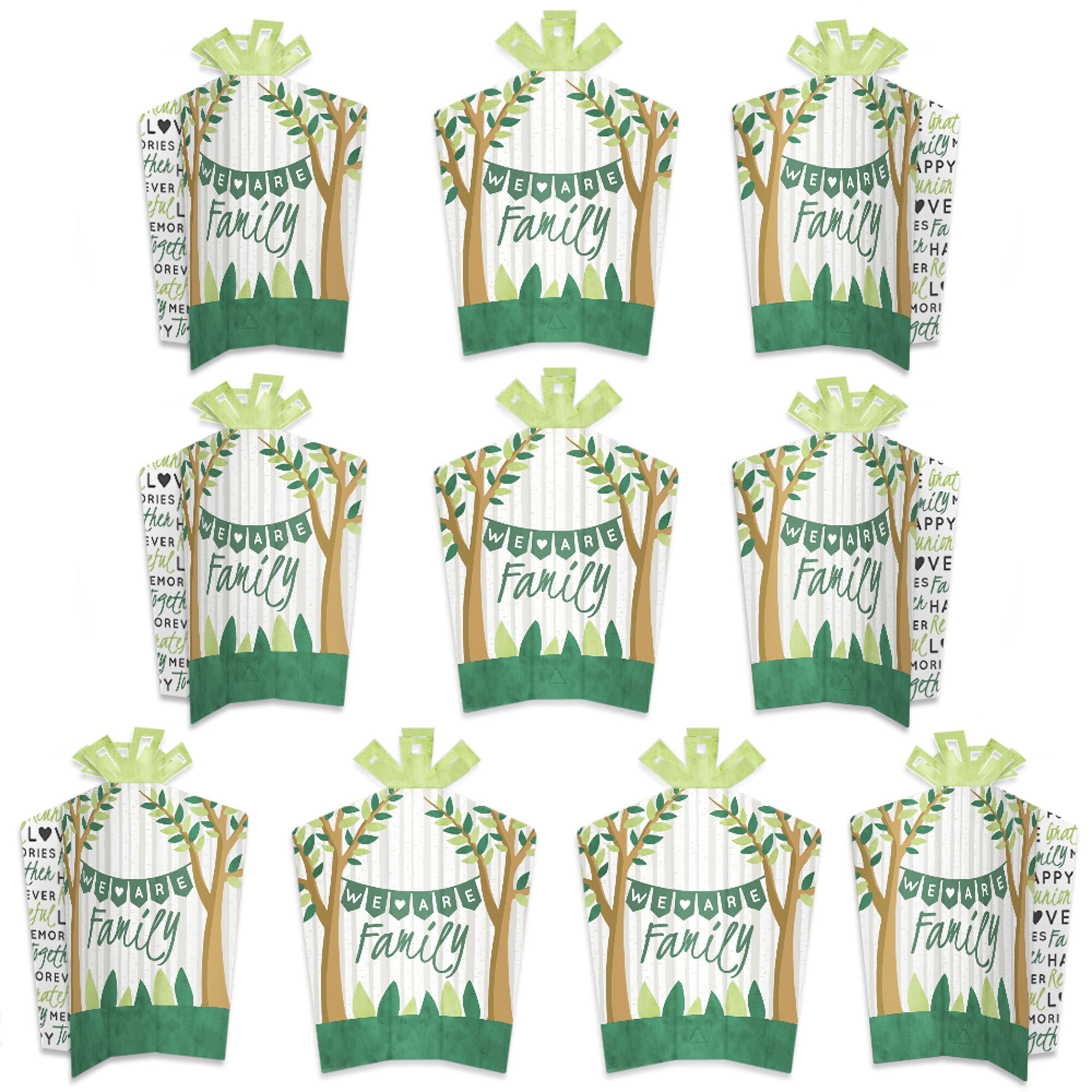 Family Tree Reunion - Fold & Flare Cardstock Centerpieces, 10-Pack