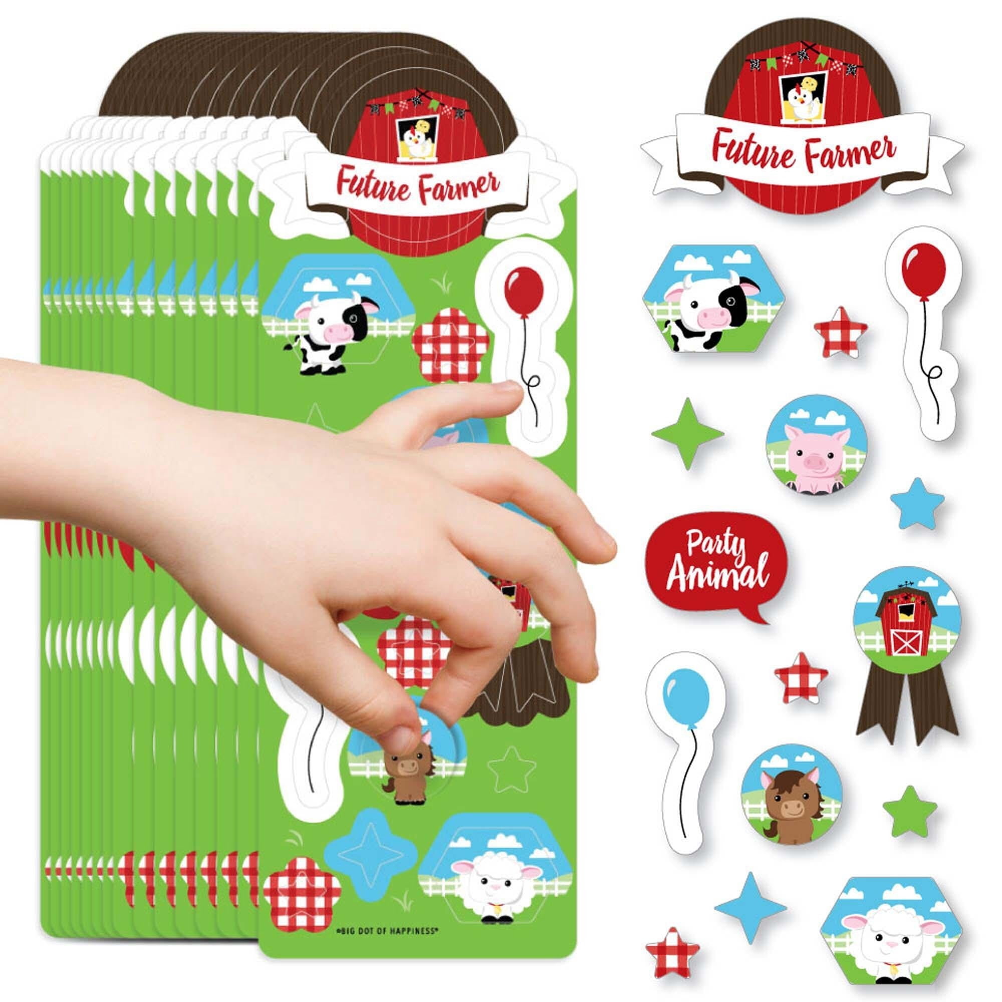 Big Dot of Happiness Farm Animals - Barnyard Birthday Party Favor Kids ...