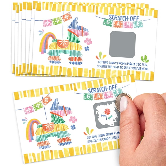 Big Dot of Happiness Fiesta Party Game Scratch Off Cards, Fun Party Activity for Mexican Themed Birthday Party or Cinco De Mayo Game - 22 Count