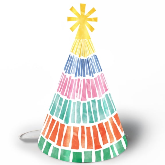 Big Dot of Happiness Fiesta Party Hats, Mexican Themed Party Decorations, Colorful Birthday Cone Hats (Standard Size) - Set of 8