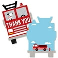 thumbnail image 1 of Big Dot of Happiness Fired Up Fire Truck - Shaped Thank You Cards - Firefighter Baby Shower Birthday Party Thank You Cards with Envelopes - Set of 12, 1 of 7