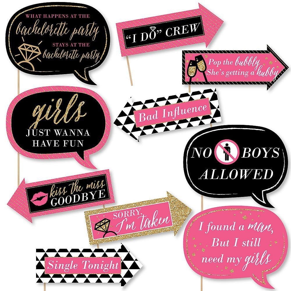 Big Dot of Happiness Funny Girls Night Out - Bachelorette Party Photo ...