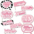thumbnail image 1 of Big Dot of Happiness Funny Last Rodeo - Pink Cowgirl Bachelorette Party Photo Booth Props Kit - 10 Piece, 1 of 6
