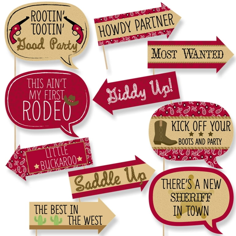 Western themed sale photo booth props