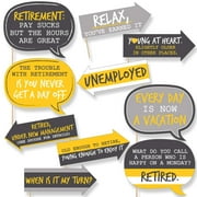 Big Dot of Happiness Funny Retirement - Party Photo Booth Props Kit - 10 Piece
