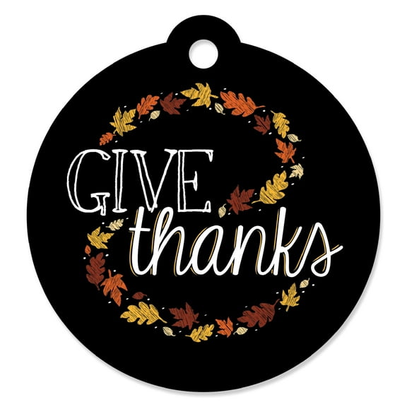Big Dot of Happiness Give Thanks - Thanksgiving Party Favor Gift Tags (Set of 20)