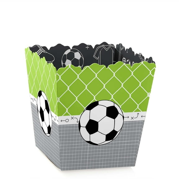 Big Dot of Happiness Goaaal - Soccer - Party Mini Favor Boxes - Baby Shower or Birthday Party Treat Candy Boxes - Set of 12