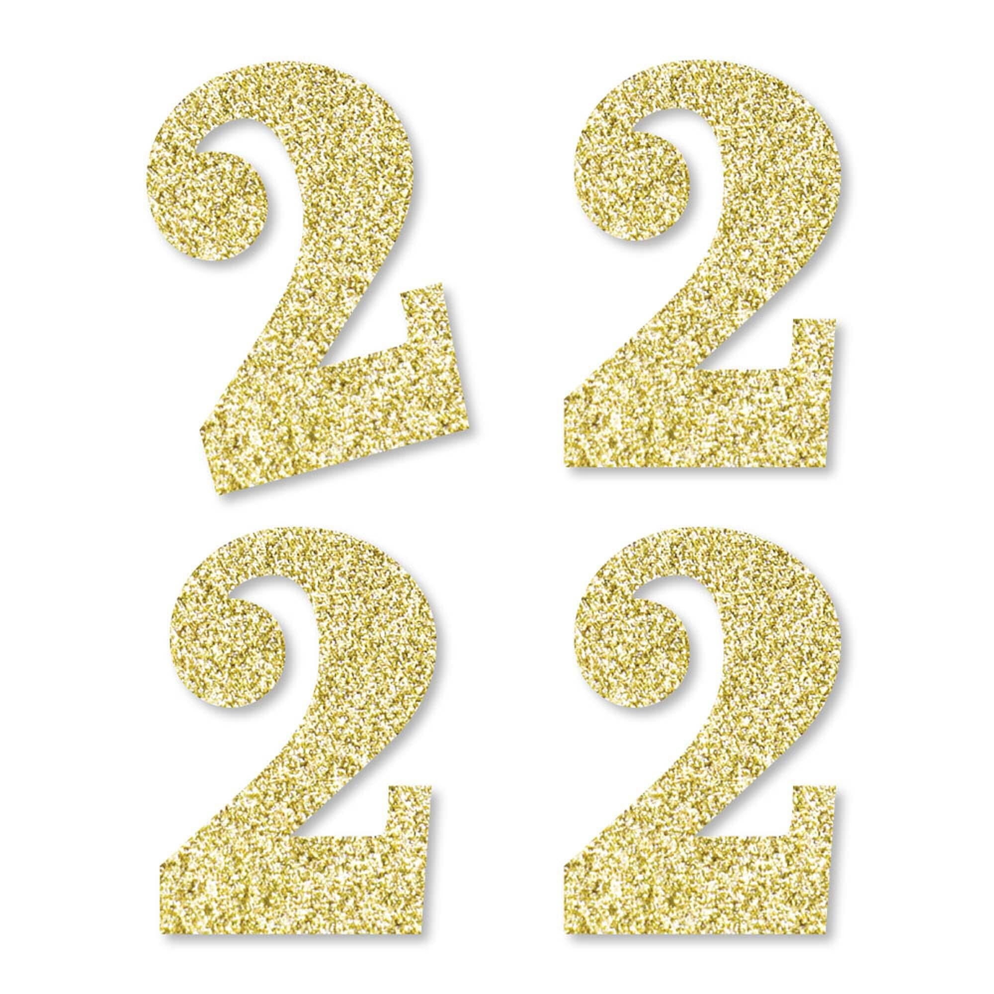 Big Dot of Happiness Gold Glitter 2 - No-Mess Real Gold Glitter Cut-Out ...