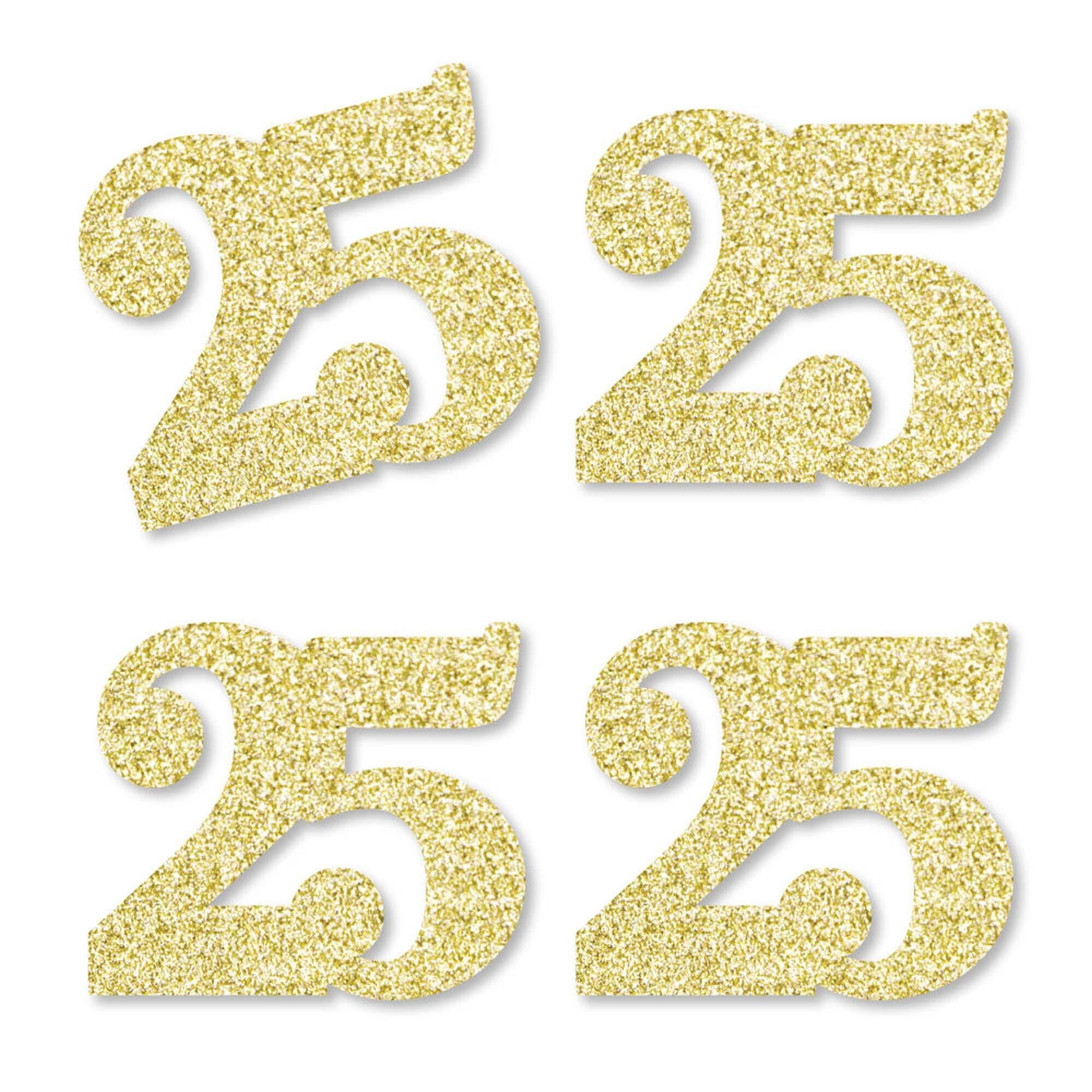 Big Dot Of Happiness Gold Glitter 6 - No-Mess Real Gold Glitter Cut-Out Numbers - 6th Birthday Party Confetti Set Of 24 181696616486813730