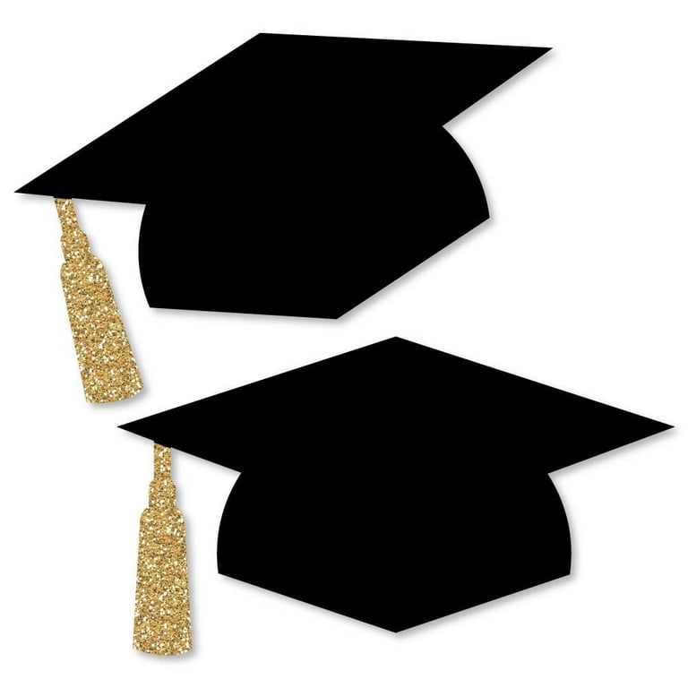 Big Dot of Happiness 2024 Gold Graduation Decorations - DIY Party  Essentials - Set of 20