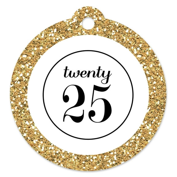 Big Dot of Happiness Gold Tassel Worth The Hassle - 2025 Graduation Party Favor Gift Tags (Set of 20)