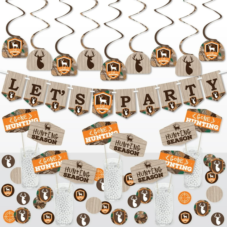 Orange camo baby shower decorations new arrivals
