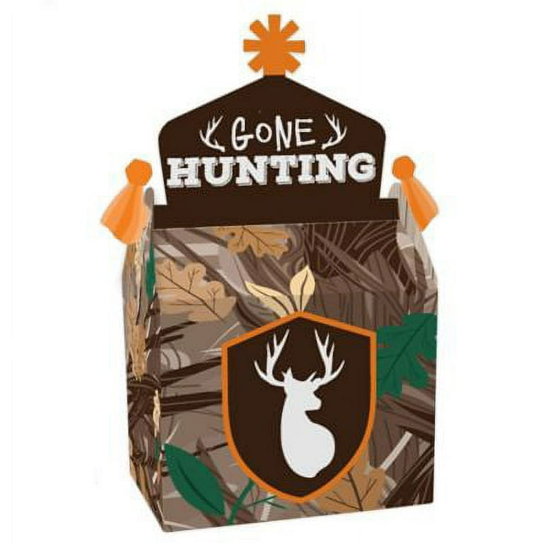 Big Dot of Happiness Gone Hunting - Treat Box Party Favors - Deer