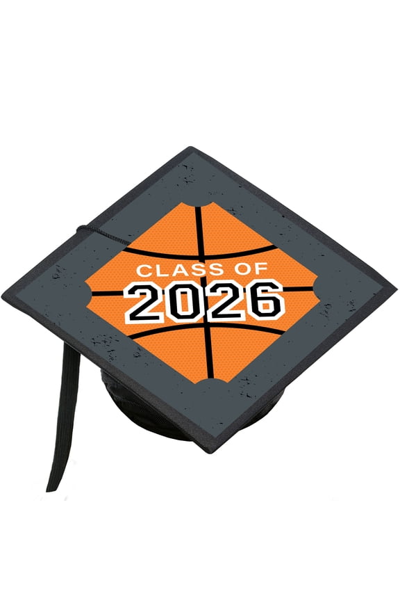 Grad Basketball - 2026 Graduation Cap Decorations Kit - Grad Cap Cover