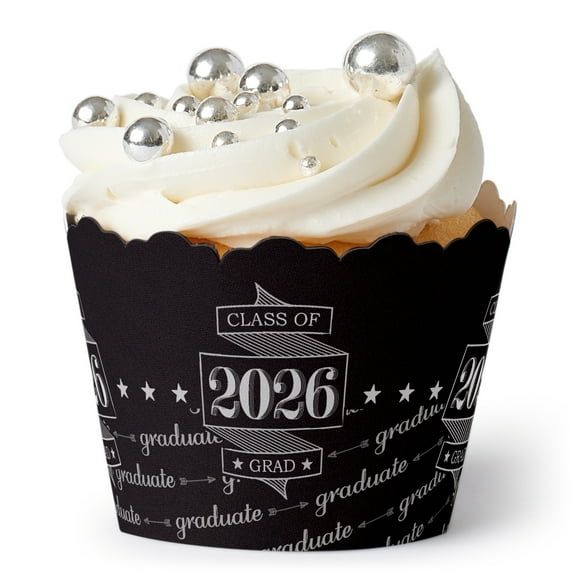 Big Dot of Happiness Graduation Cheers - 2026 Graduation Party Cupcake Wrappers - Set of 12