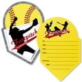 thumbnail image 1 of Big Dot of Happiness Grand Slam - Fastpitch Softball - Shaped Fill-in Invites - Birthday Party or Baby Shower Invite Cards with Envelopes - Set of 12, 1 of 6
