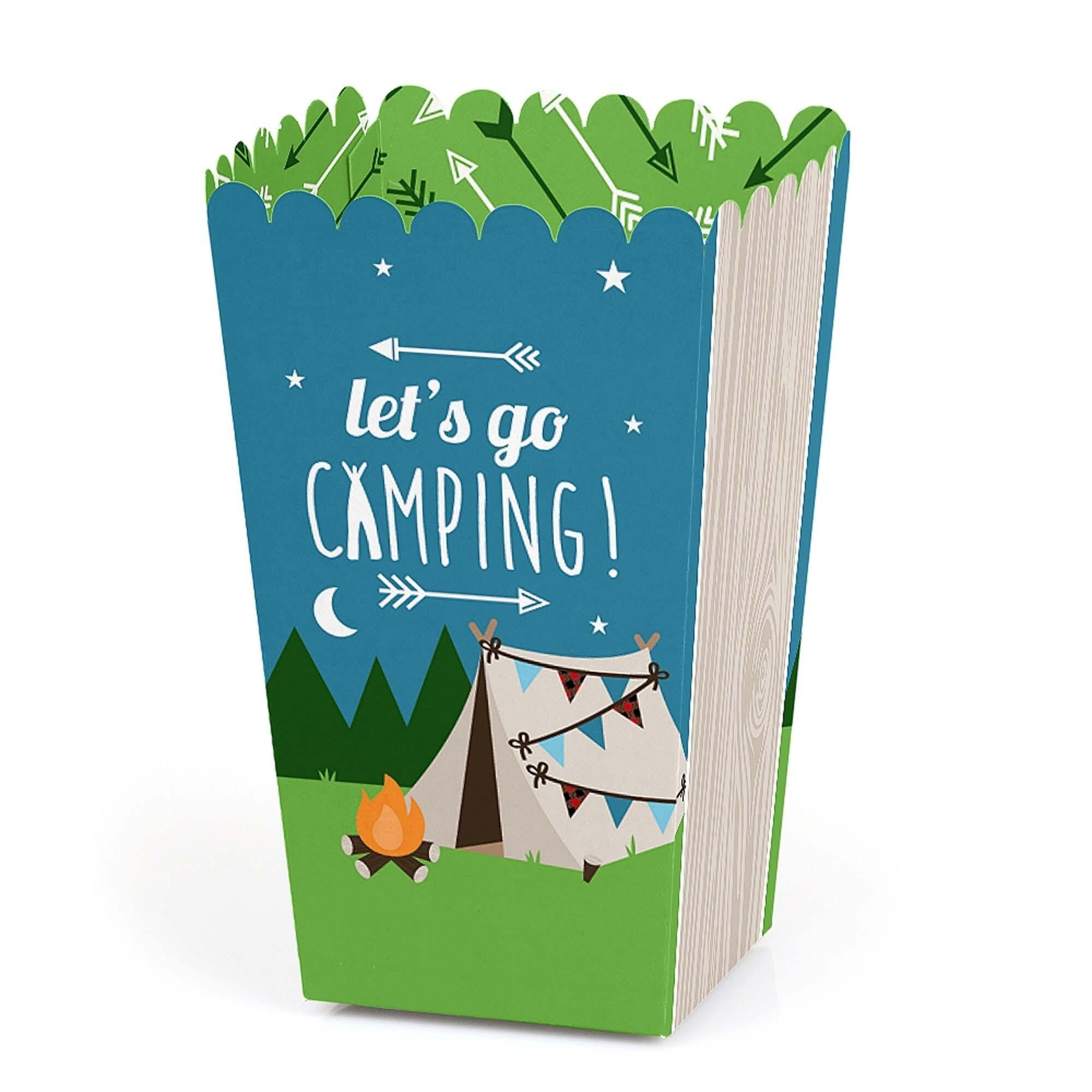 Big Dot of Happiness Happy Camper Camping Baby Shower or Birthday Party Favor Popcorn Treat