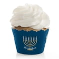thumbnail image 1 of Big Dot of Happiness Happy Hanukkah - Chanukah Party Decorations - Party Cupcake Wrappers - Set of 12, 1 of 8