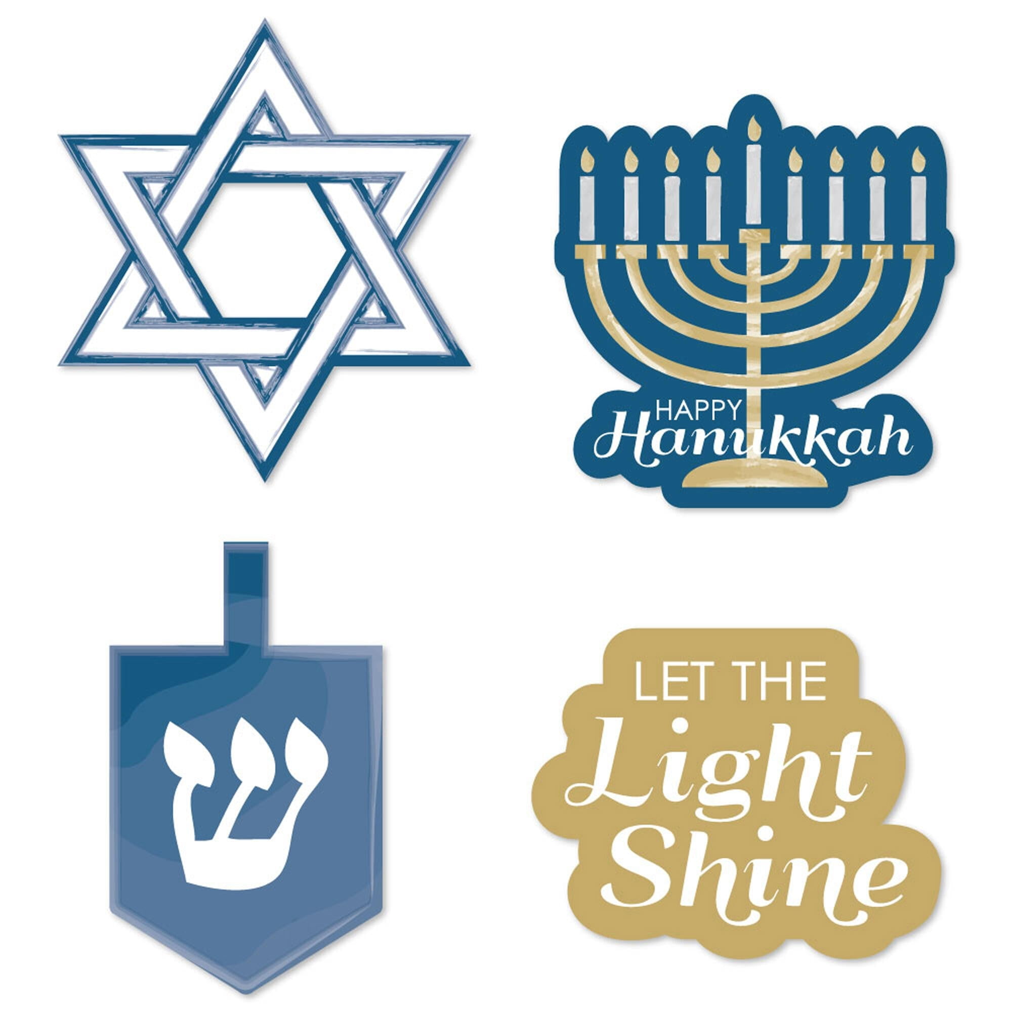 Kreuzstich-Set 'Happy Hanukkah' – DIY Lesezeichen Zum Sticken, Inkl. Leinwand & Bunter Mouline-Fäden