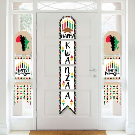 Big Dot of Happiness Happy Kwanzaa - Vertical Paper Door Banners - Wall Decoration Kit - Indoor Door Decor