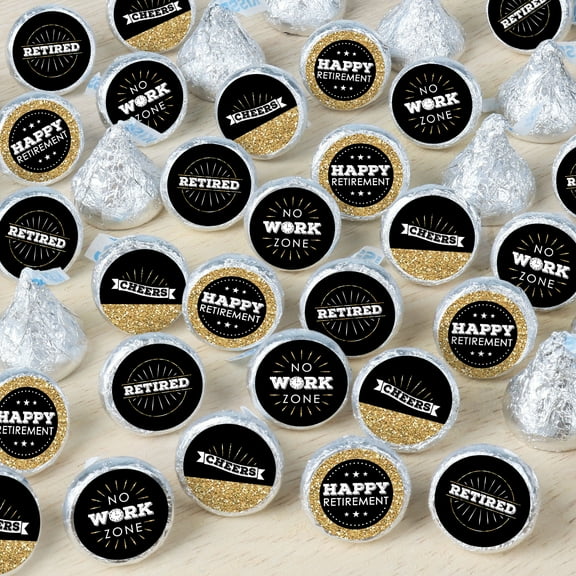 Big Dot of Happiness Happy Retirement - Retirement Party Small Round Candy Stickers - Party Favor Labels - 324 Count