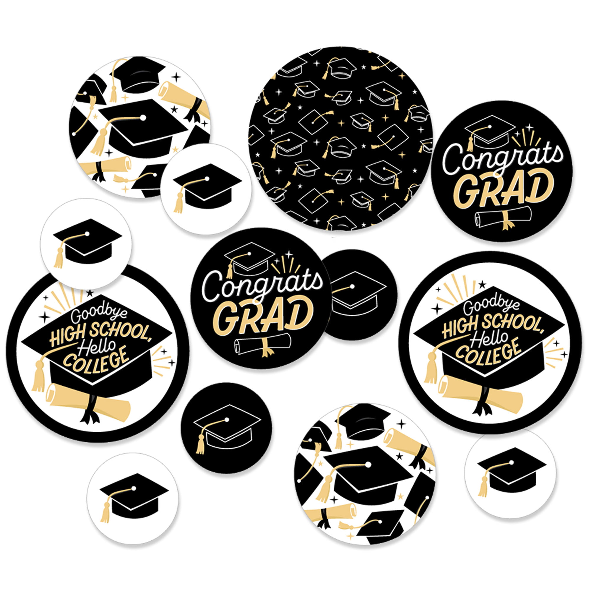 Big Dot of Happiness Graduation Cheers - DIY Shaped 2024 Graduation Party  Cut-Outs - 24 Count