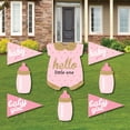 thumbnail image 1 of Big Dot of Happiness Hello Little One - Pink and Gold - Yard Sign & Outdoor Lawn Decorations - Girl Baby Shower Yard Signs - Set of 8, 1 of 8