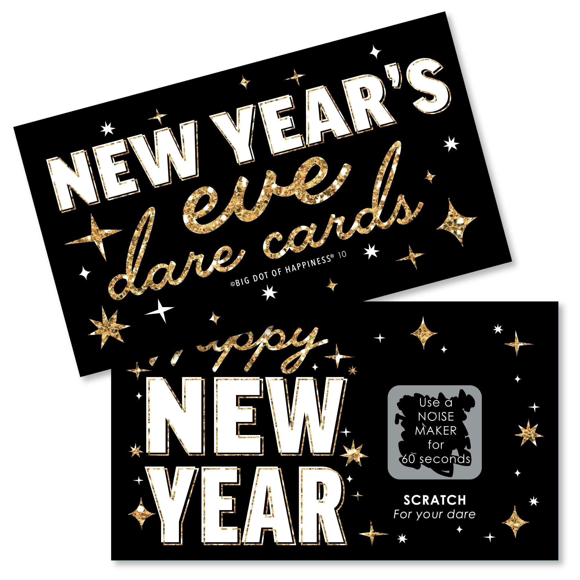 Big Dot of Happiness Hello New Year - NYE Party Game Scratch Off Dare ...