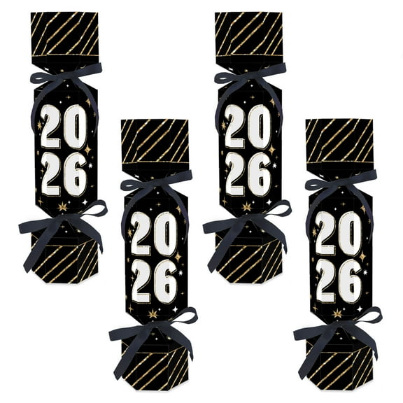 Big Dot of Happiness Hello New Year - No Snap 2026 NYE Party Table Favors - DIY Cracker Boxes - Set of 12