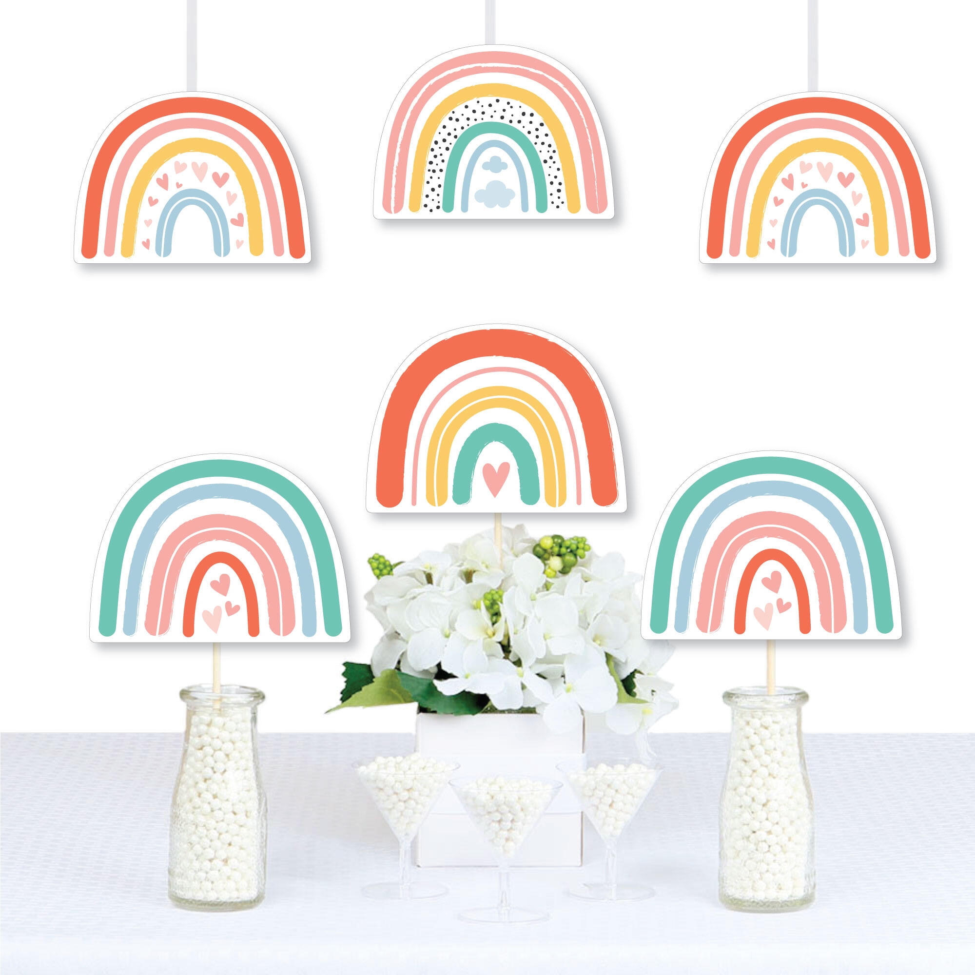 Big Dot Of Happiness Hello Rainbow - Boho Nursery Wall Art And Kids Room  Decor - 7.5 X 10 Inches - Set Of 3 Prints : Target