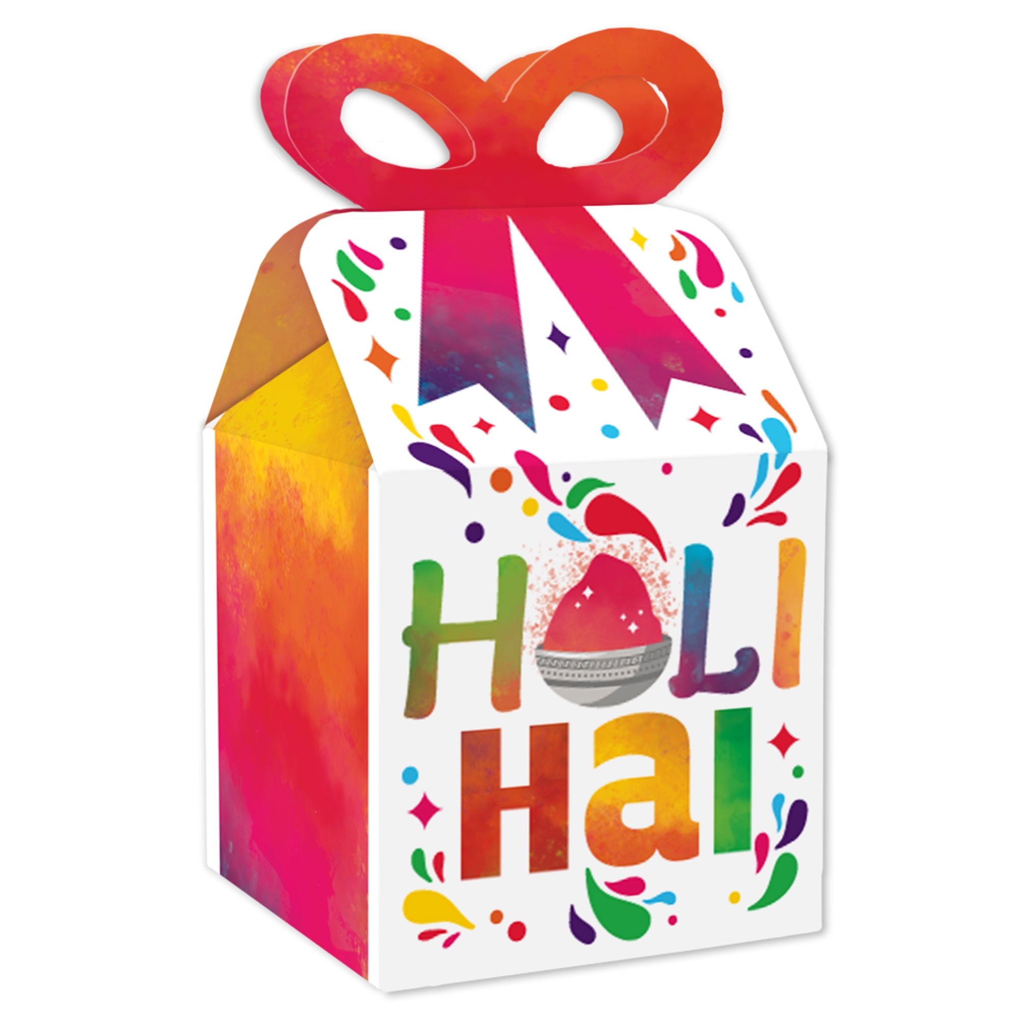 Multicolor Paper Festival of Colors Party Favor Boxes Set of 12