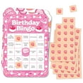 thumbnail image 1 of Big Dot of Happiness Hot Girl Bday - Find the Guest Bingo Cards and Markers - Vintage Cake Birthday Party Shaped Bingo Game - Set of 18, 1 of 5