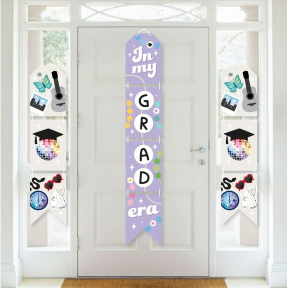 Big Dot of Happiness In My Grad Era - Hanging Vertical Paper Door Banners - Graduation Party Wall Decoration Kit - Indoor Door Decor