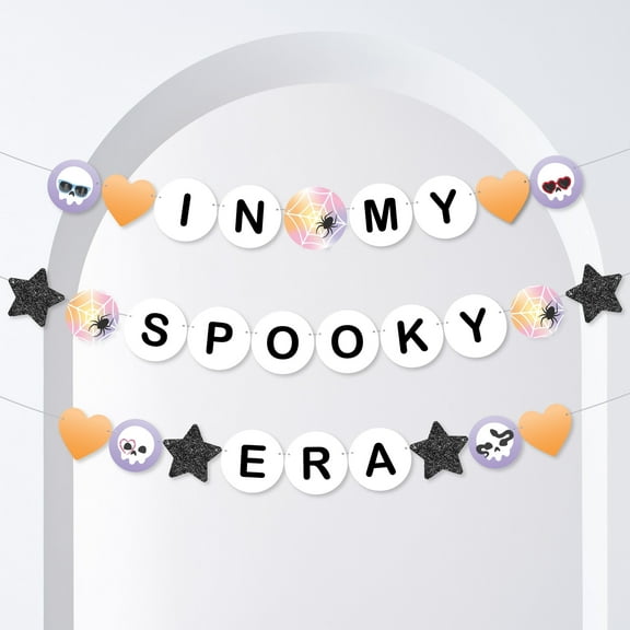 Big Dot of Happiness In My Spooky Era Banner, Ghost Concert Tour Halloween Party Decorations, Large Friendship Bracelet Banners, 28 Pieces