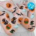 thumbnail image 1 of Big Dot of Happiness Jack-O'-Lantern Halloween - Kids Birthday Party Favor - Goodie Bag Filler - Halloween Temporary Tattoos - Set of 12, 1 of 6