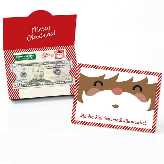 Big Dot of Happiness Jolly Santa Claus - Christmas Party Money And Gift Card Holders - Set of 8
